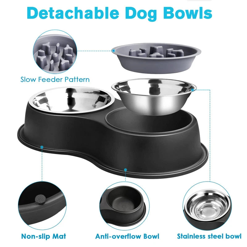 Stainless Steel Double Dog Bowl