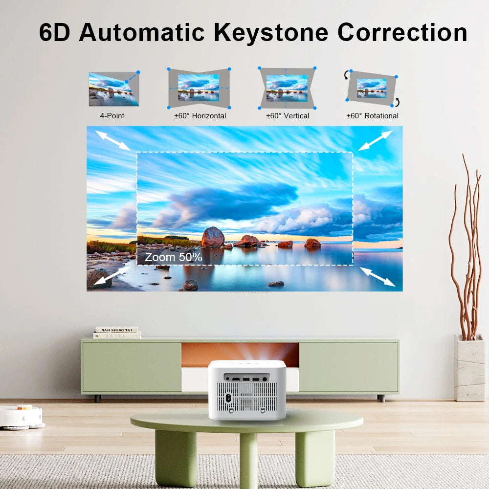 4K Video 5G WIFI Android Portable Projector