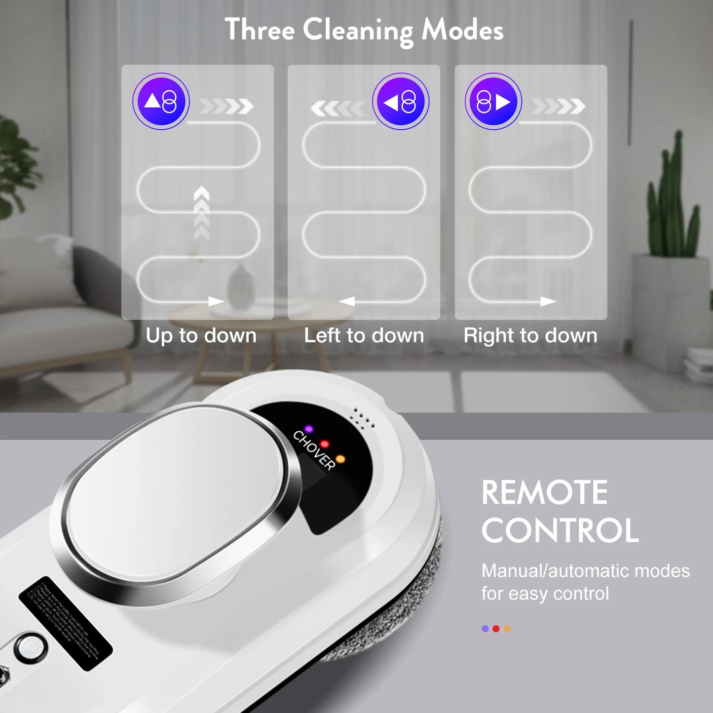 Robot vacuum window cleaner