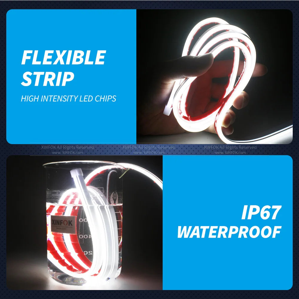 XINFOK Universal LED Car Hood Lights