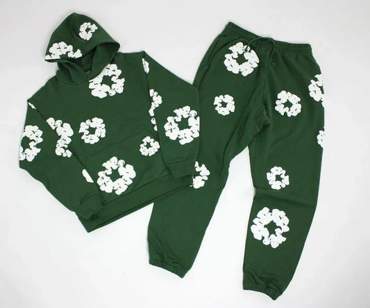 Casual Long Sleeve Kapok Foam Hoodie Set