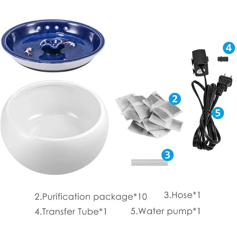 Electric Ceramic Cat Drinking Fountain