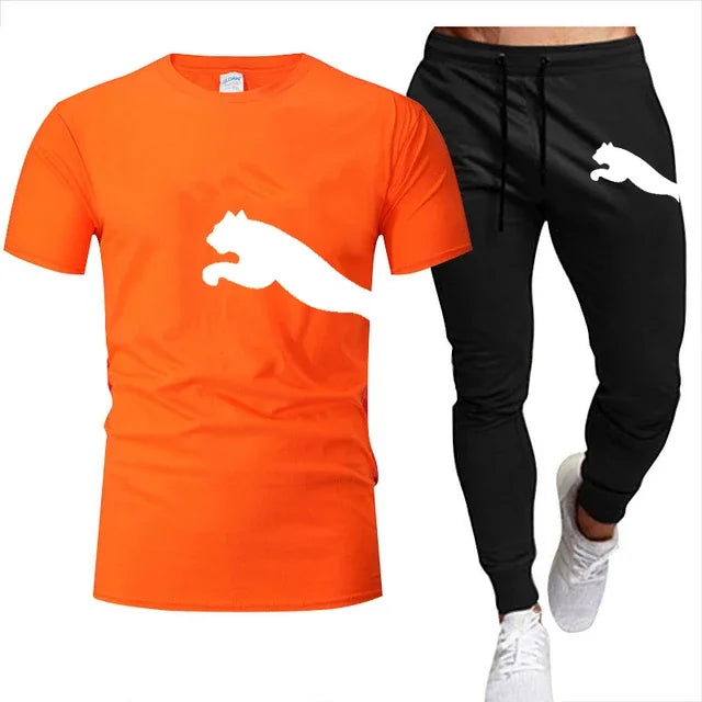 Men Sports Printing Casual Suit