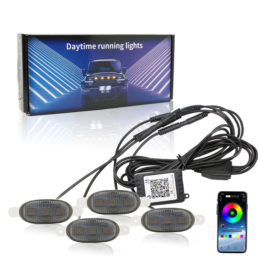 Car Grill Warning Signal Lights