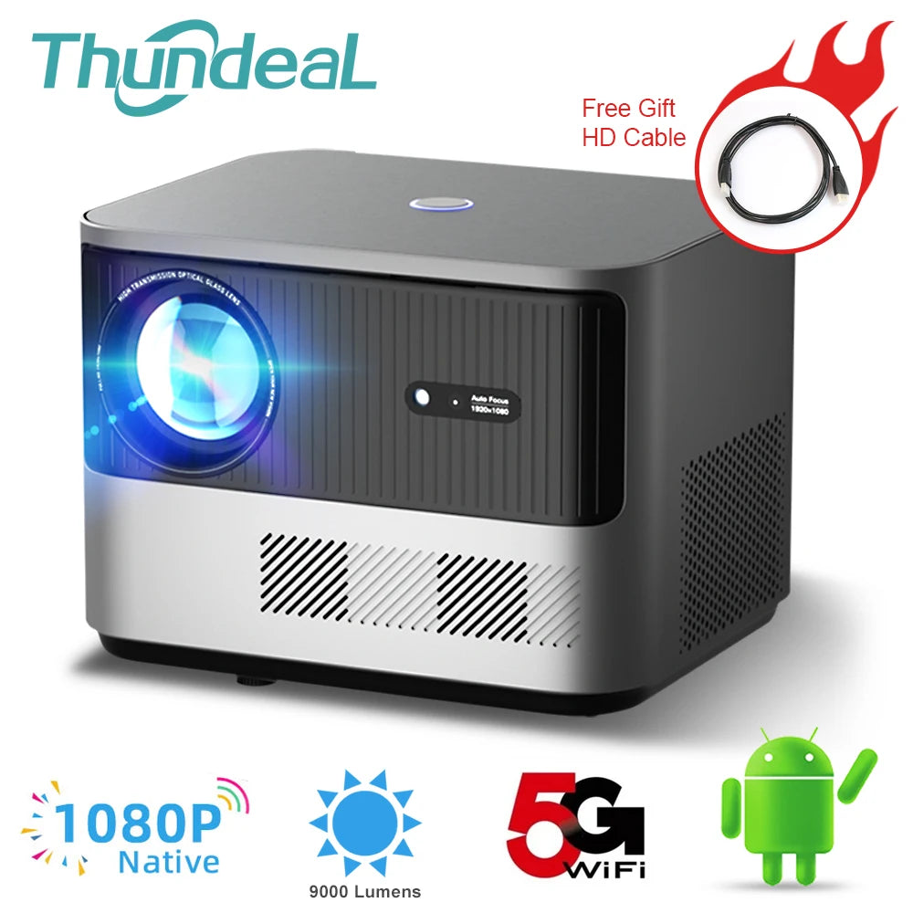 Home Theater Auto Focus 5G WiFi Android Projector
