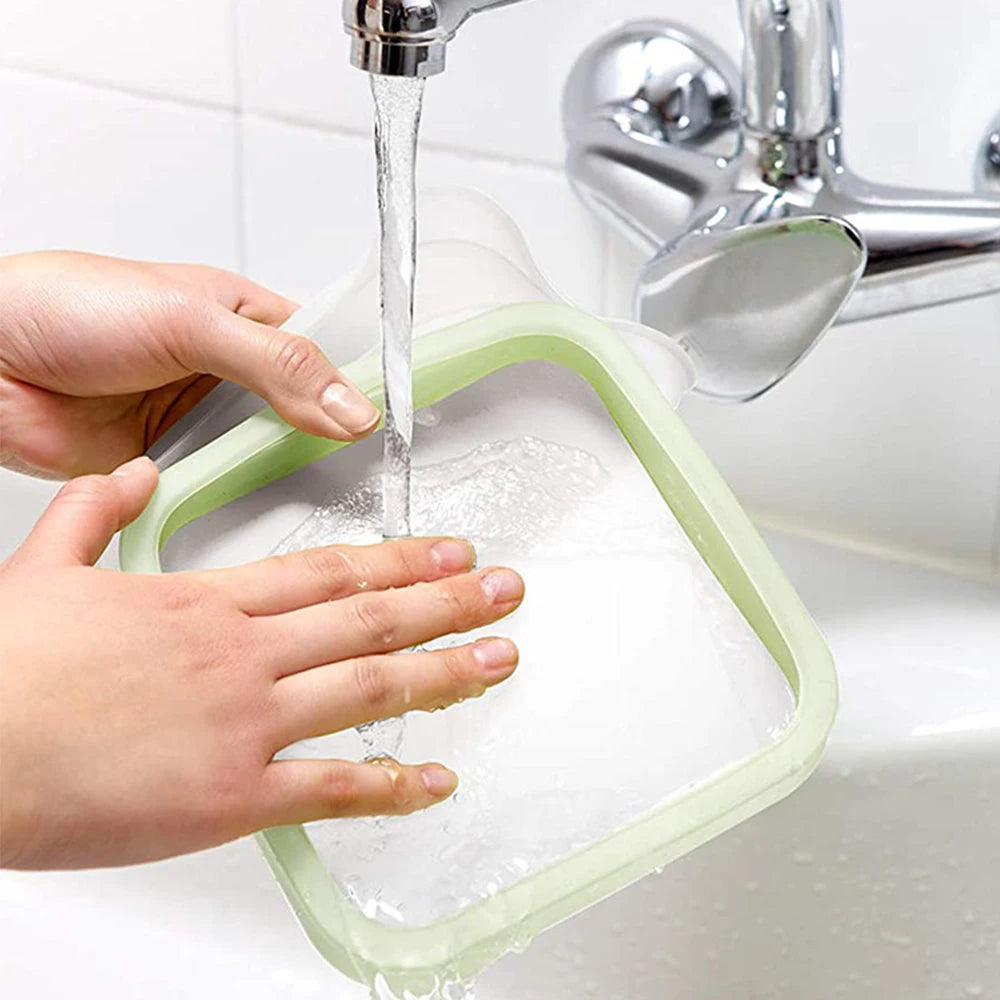 Silicone Bento Lunch Box with Handle