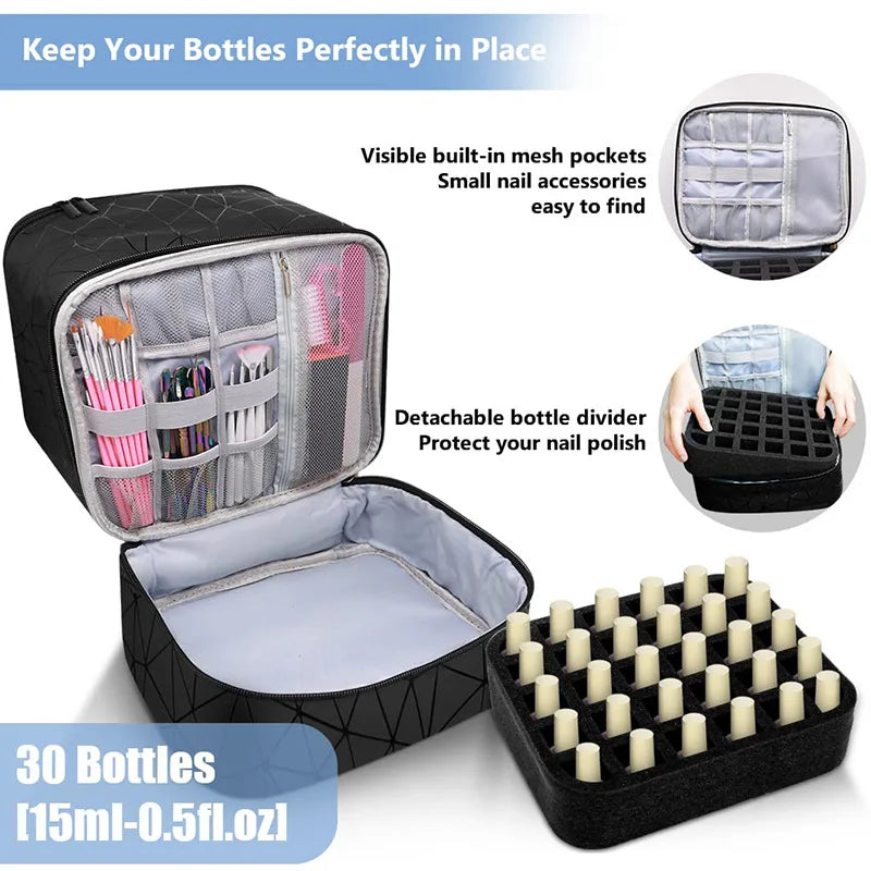 Cosmetic 30 Bottles Storage Bag