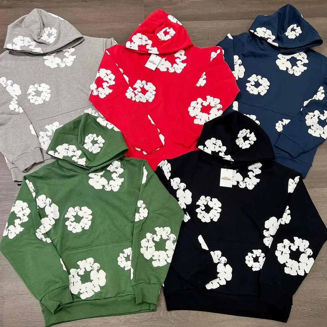 Casual Long Sleeve Kapok Foam Hoodie Set