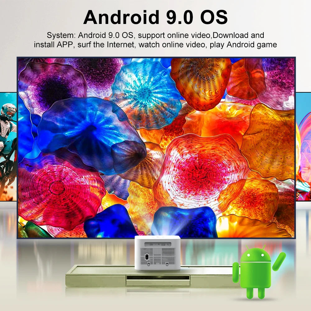 4K Video 5G WIFI Android Portable Projector