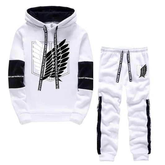 Winter Pullover Hoodies Sweatshirt+Pants Suit