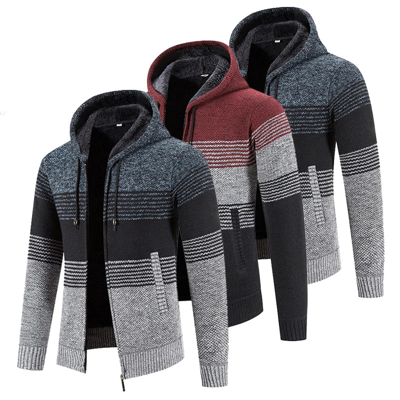 Winter Thick Fleece Male Sweater