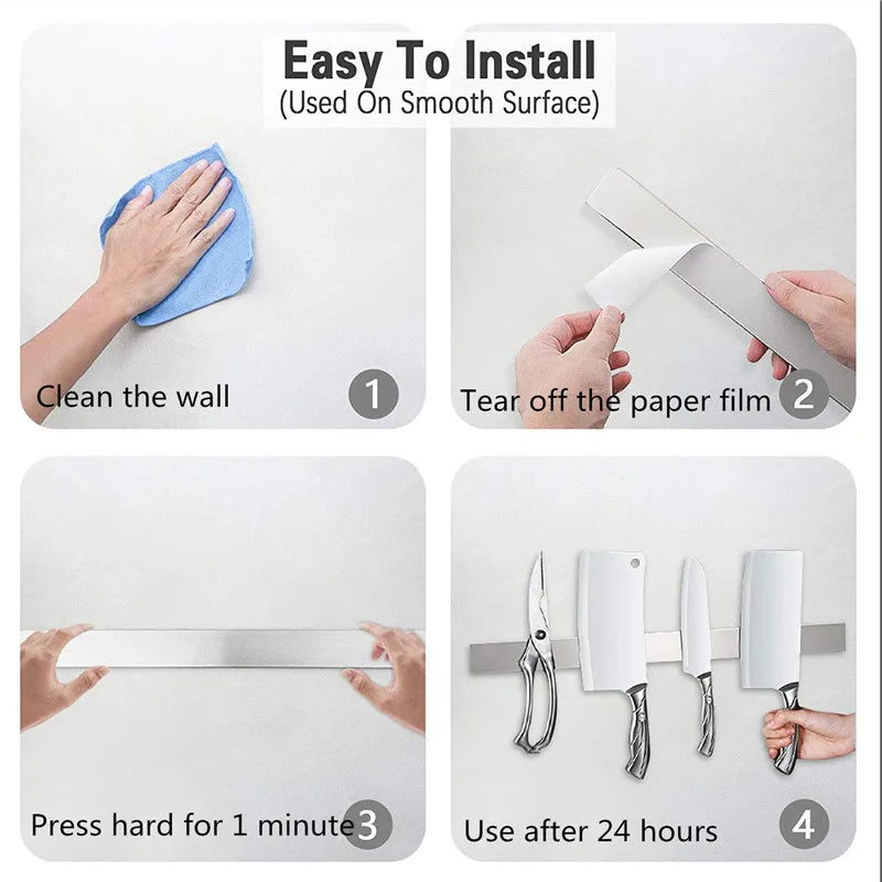 Wall-Mounted Magnetic Knife Stand