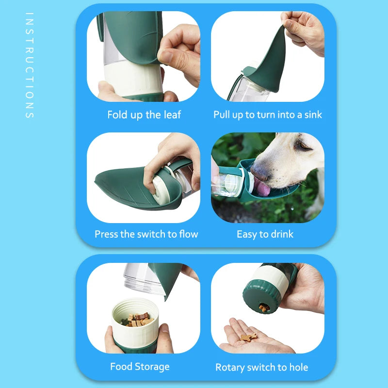 Dog 2 in 1 Multifunction Water Bottle