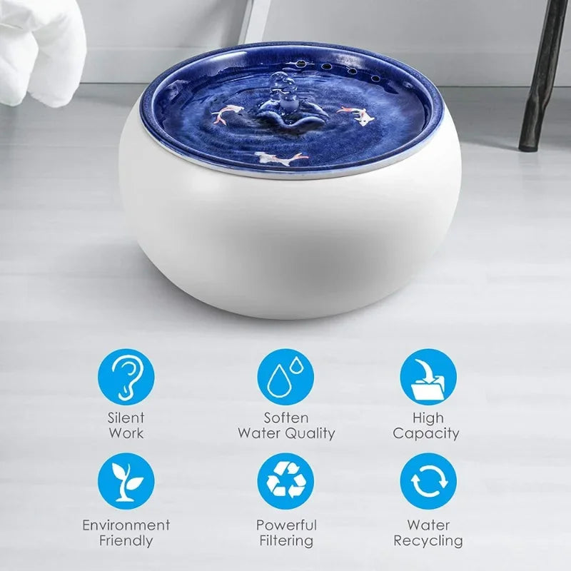 Electric Ceramic Cat Drinking Fountain