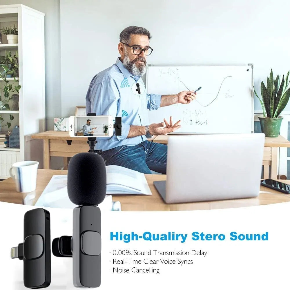 GAMINJA Wireless Mini Lavalier Microphone