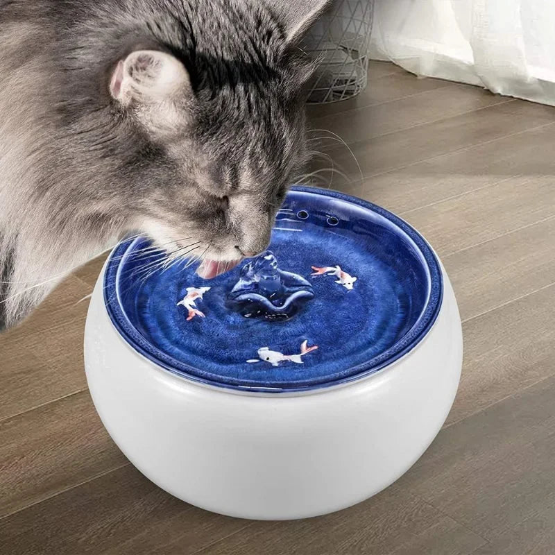 Electric Ceramic Cat Drinking Fountain