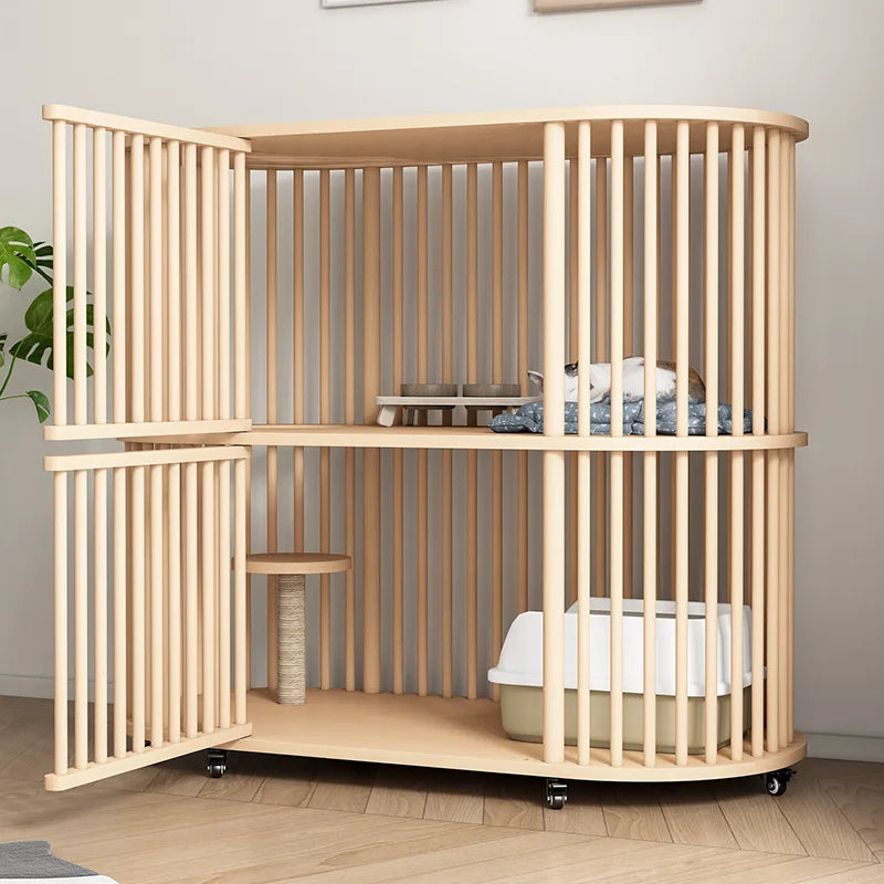 Solid Wood Cat Cage