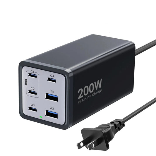 200W Fast Charging 6 in 1 Adapter