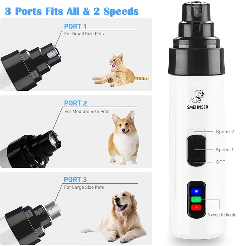 Painless USB Charging Dog Nail Grinder