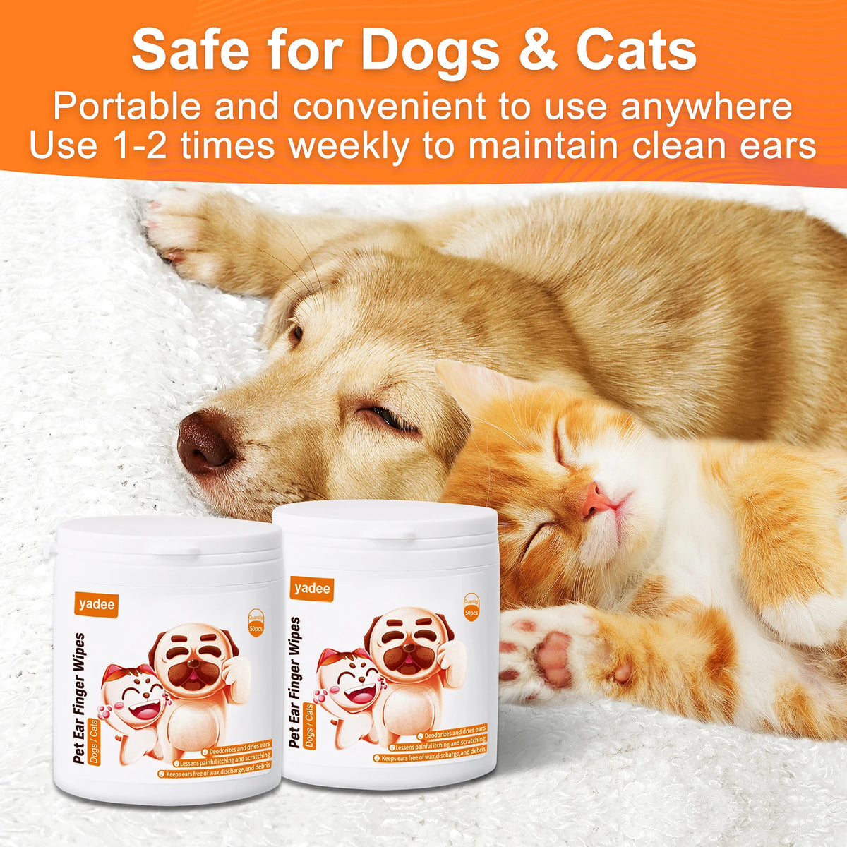 Pet Ear Cleaner Finger Wipes