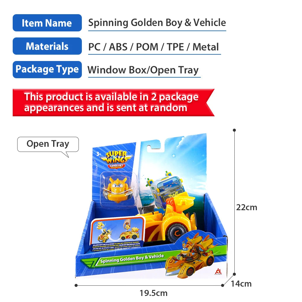 Super Wings Spinning Golden Boy Vehicle