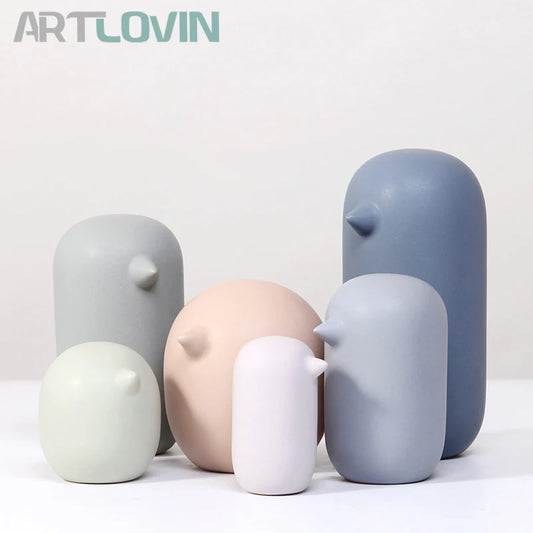 Nordic Abstract Ceramic Bird Decor