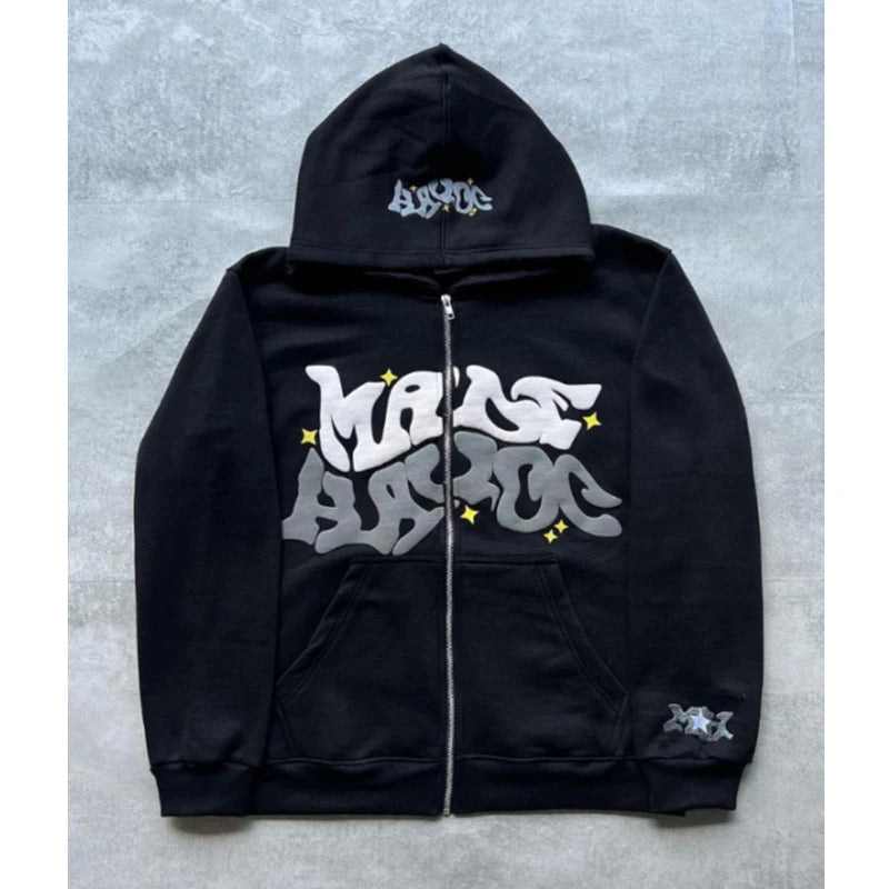 Men Letter Graphic Printing Hoodie