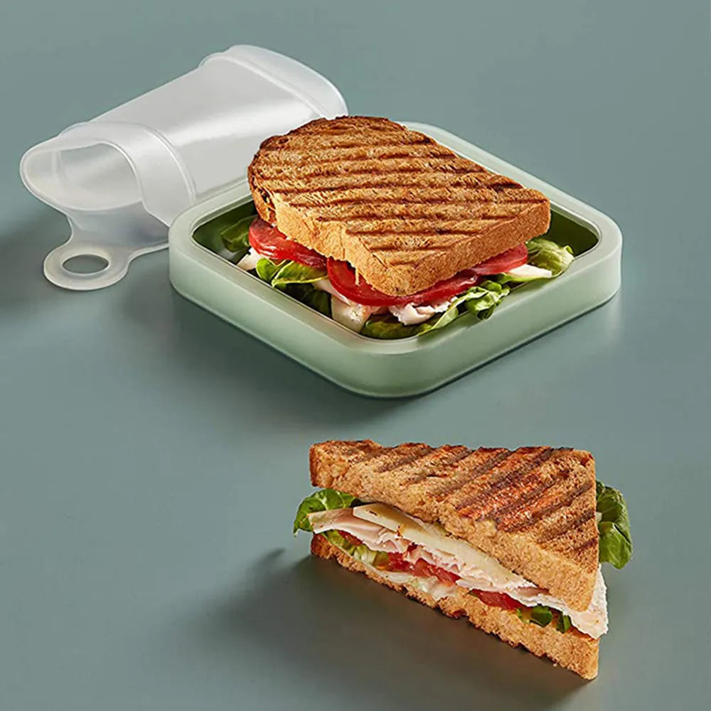 Silicone Bento Lunch Box with Handle