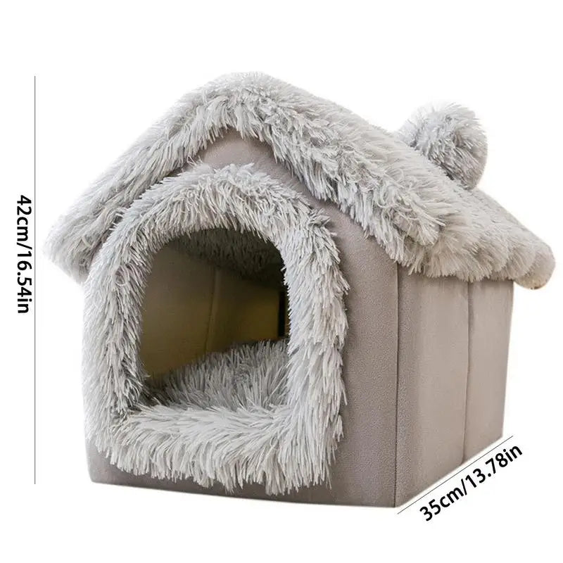 Winter Cat Cave Bed Kennel