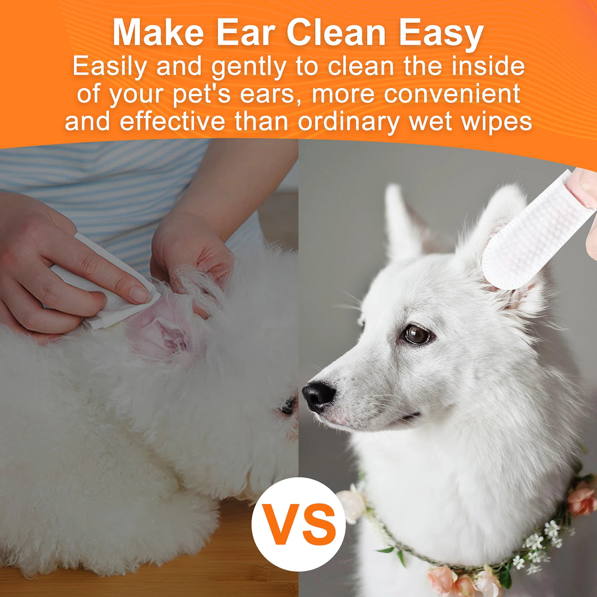 Pet Ear Cleaner Finger Wipes
