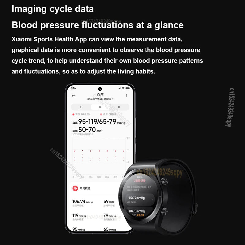 ECG blood heart rate detection watch