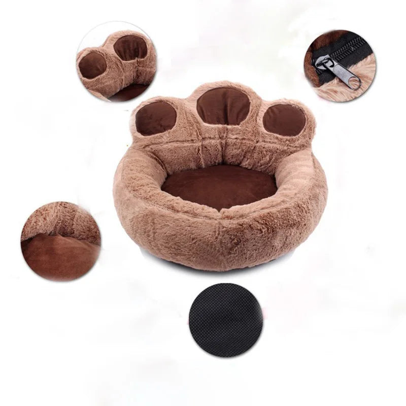 Winter Pet Bear Paw Shape Nest
