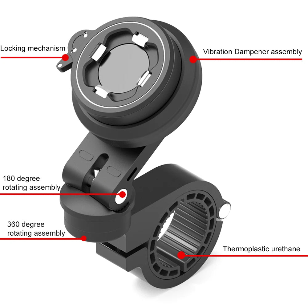 Motorcycle anti-shock phone bracket