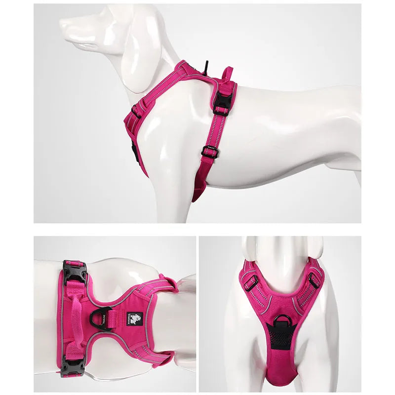 Reflective Nylon large Dog Harness