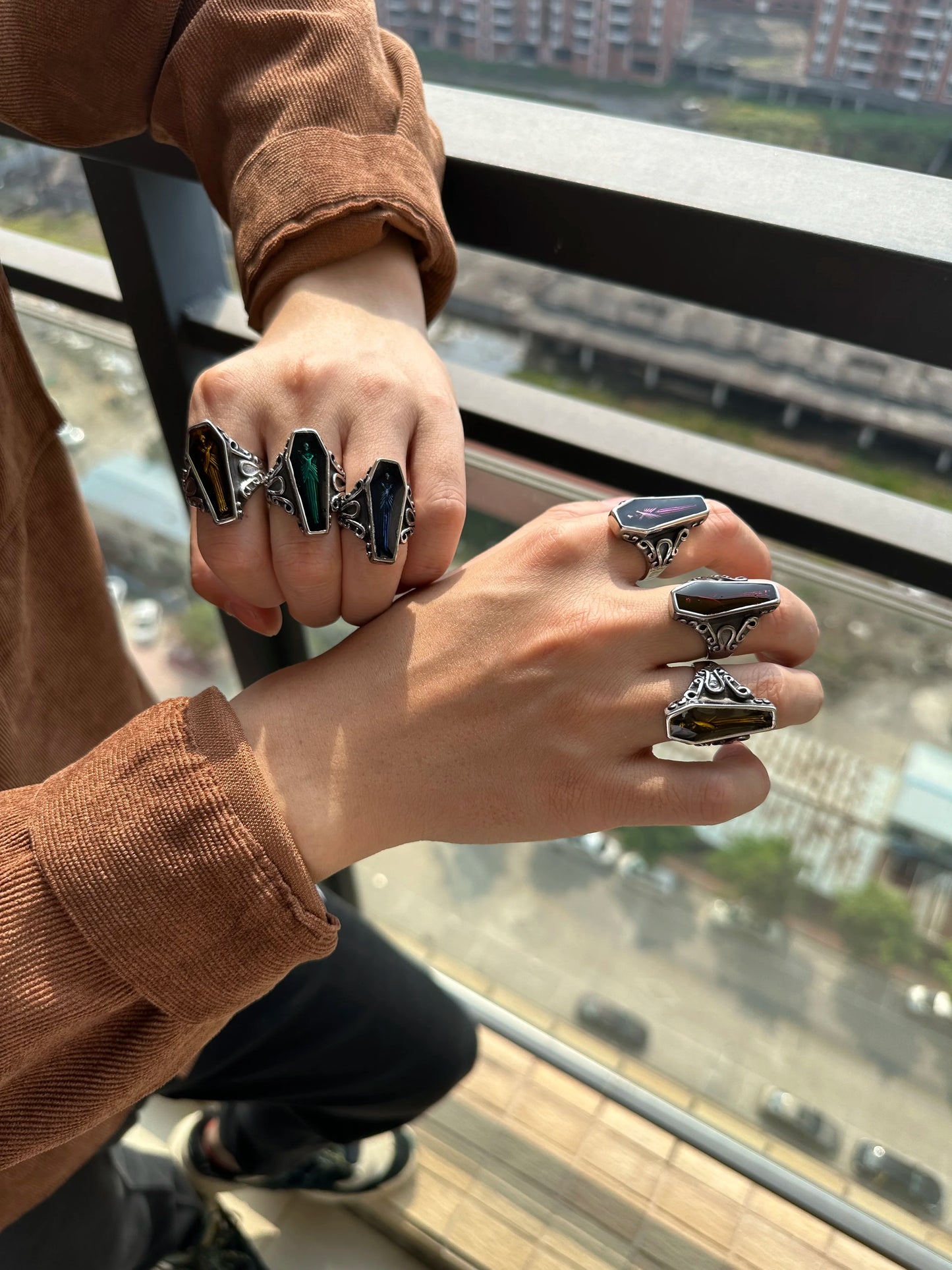 Stainless Steel Punk Biker Mummy Ring