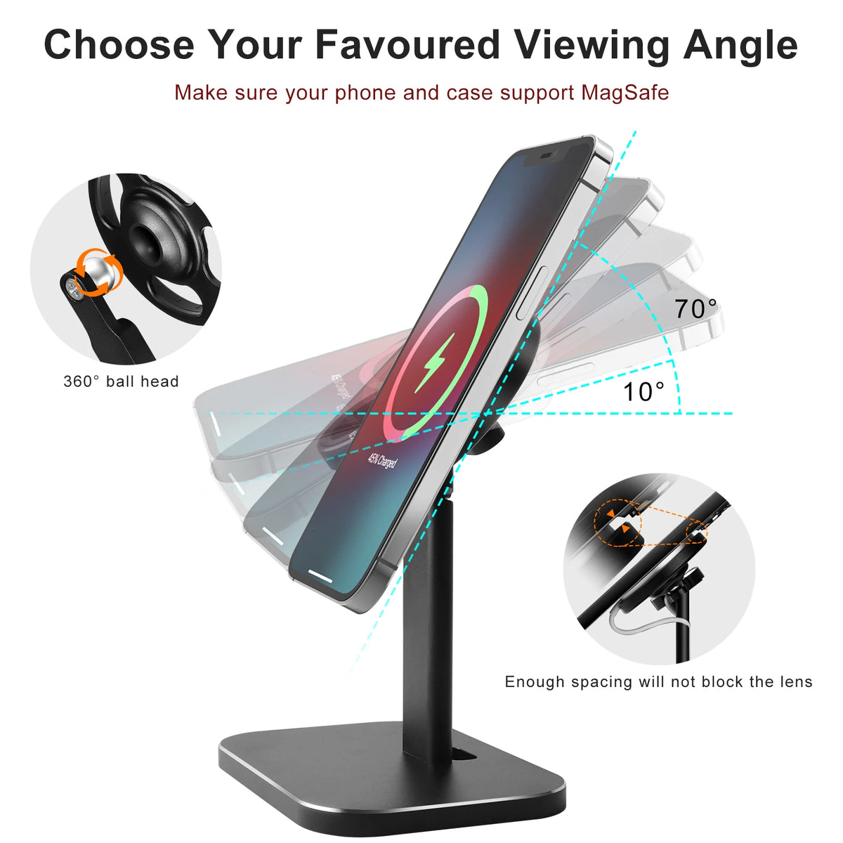 Adjustable 2 in 1 Phone Charging Stand
