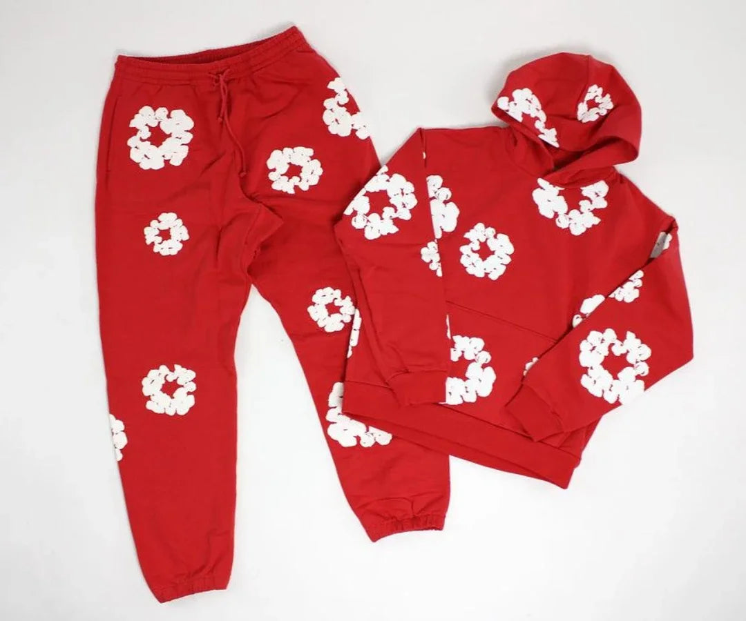 Casual Long Sleeve Kapok Foam Hoodie Set
