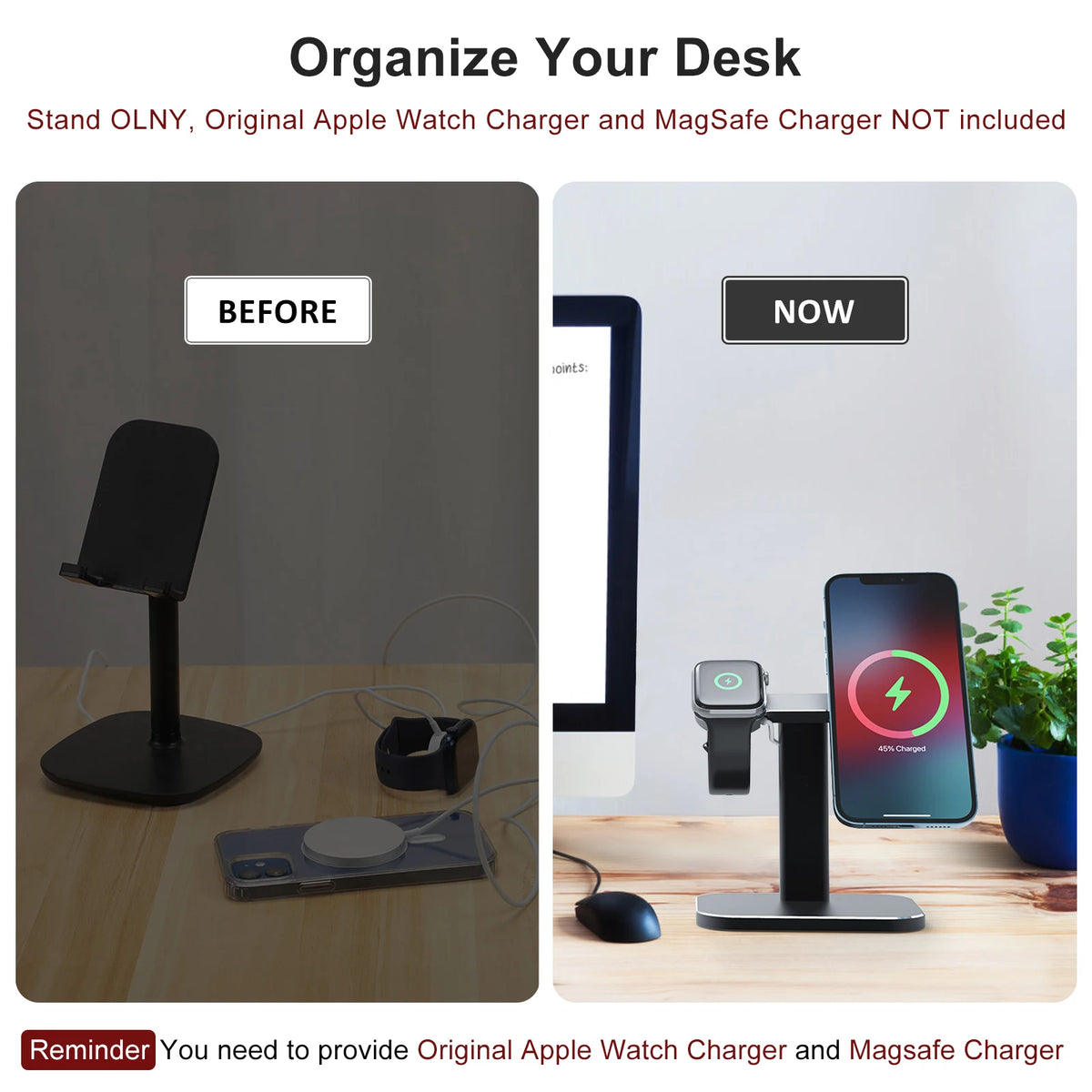 Adjustable 2 in 1 Phone Charging Stand