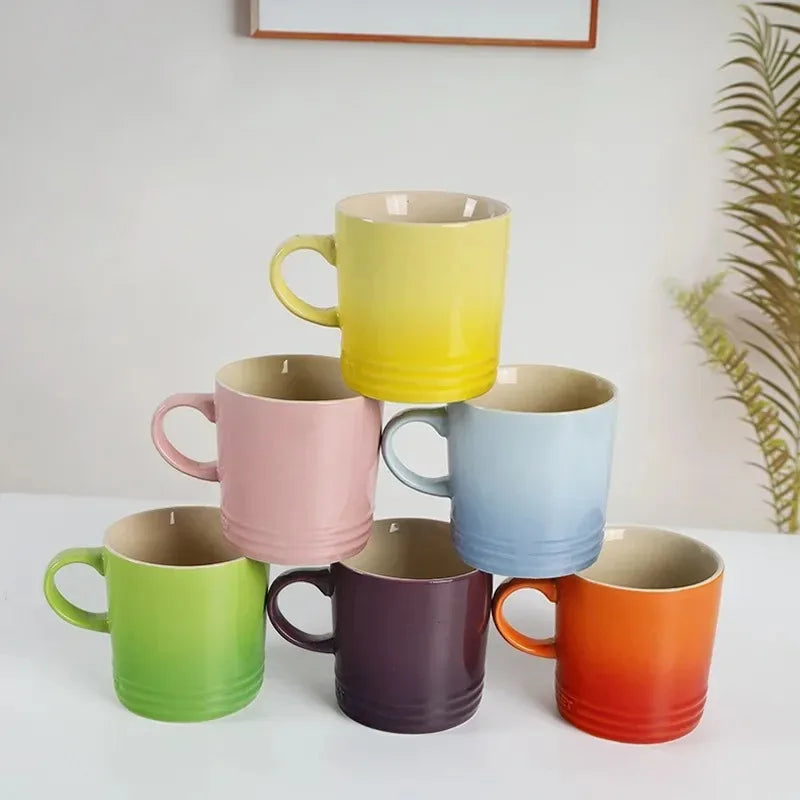 Nordic Gradient Macaron Ceramic Mugs