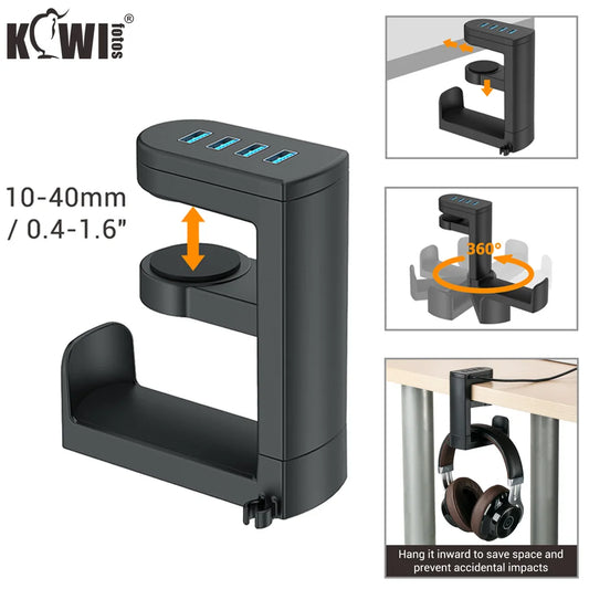 USB Gaming Headset Holder & Cable Clip