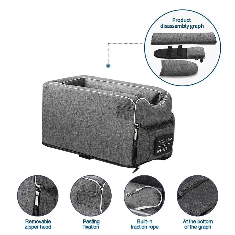 Pet Safety Car Seat: Small Dog/Cat Carrier