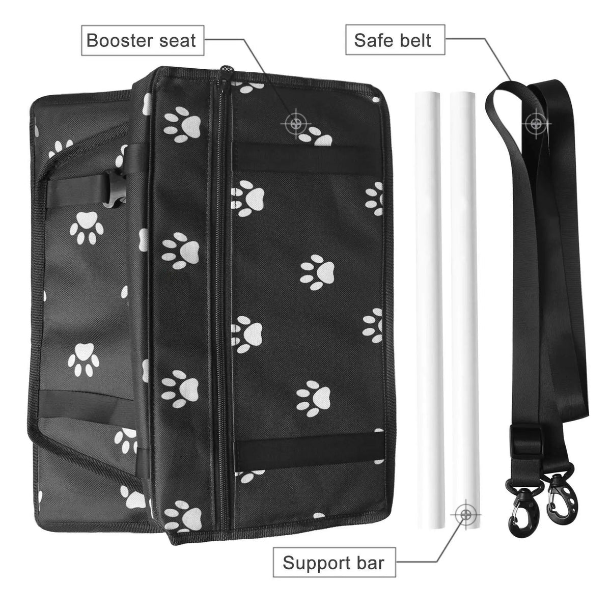 1 Piece Paw Pattern Pet Car Booster Seat