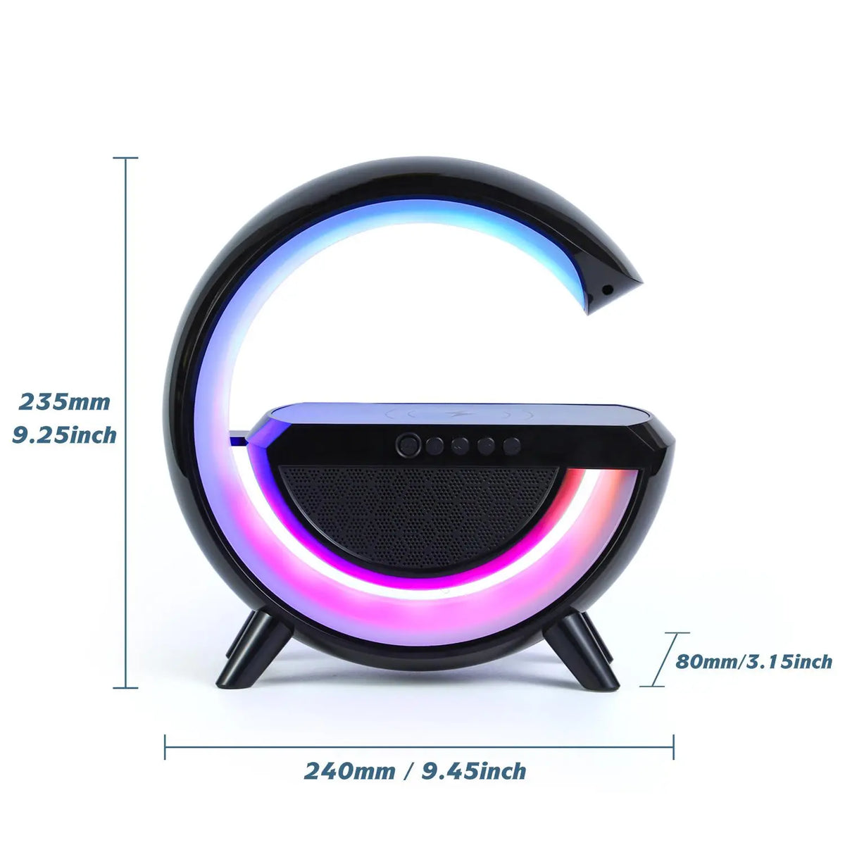 Day 10W Multifunctional Wireless Charger with Desk Lamp, 1 Piece LED Desk Night Light with Bluetooth-Compatible Speaker, Mobile Cellphone Smartphone Charger with Room Ambient Light, LED Desk Night Light for Bedroom Dormitory Home Room Decor